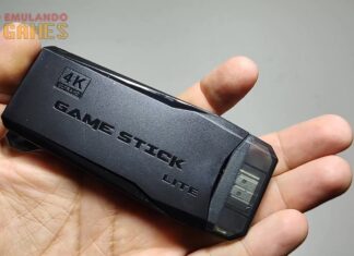 Game Stick 4K Lite c/ 2 controles PS2 sem fio – 10 mil jogos Game Boy, Mega Drive, Atari, Nintendo