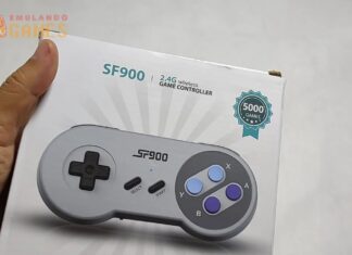 Jogos no HDMI Stick SF900 com 2 controles sem fio – Super Nintendo e Nintendinho 5000 jogos